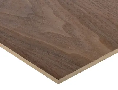 Walnut veneer-faced MDF panel