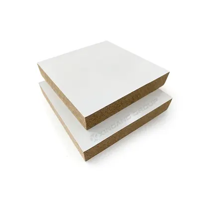 White melamine-faced MDF boards